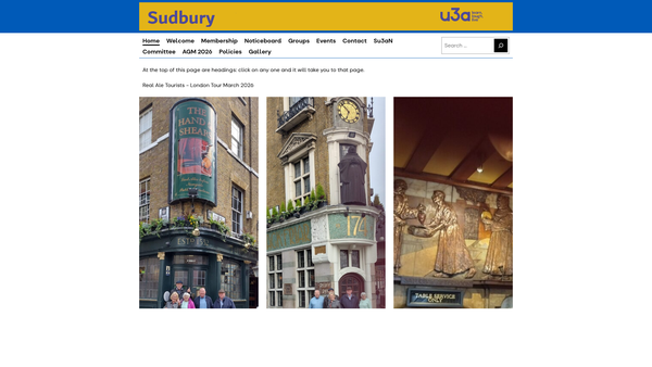 Screenshot of the The Sudbury Group Of The Third Age Trust website