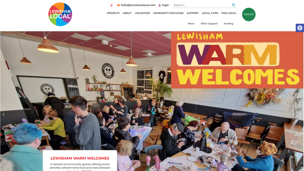 Screenshot of the Lewisham Local website