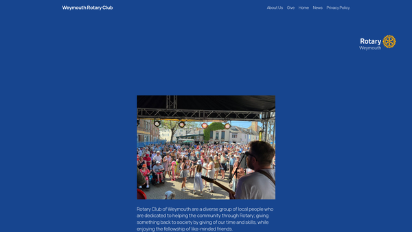 Screenshot of the The Rotary Club Of Weymouth Trust Fund website