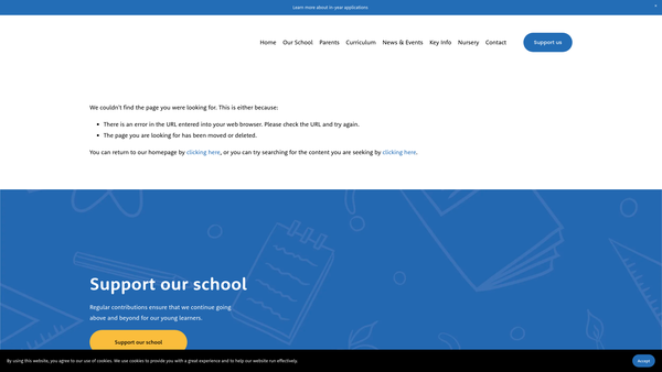 Screenshot of the The Friends Of Chilworth Infant School website