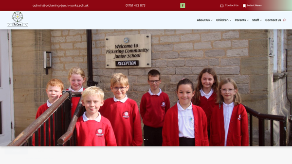 Screenshot of the The Friends Of Pickering Community Junior School website