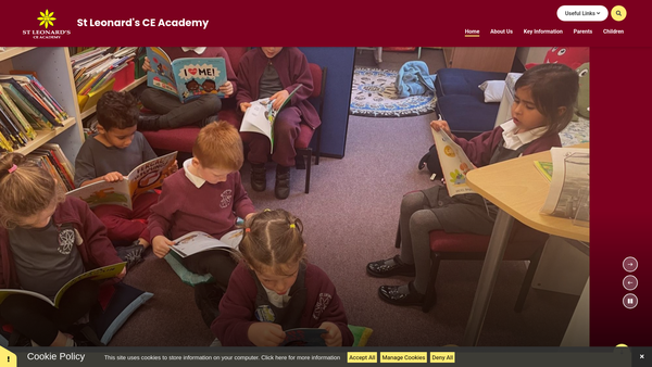 Screenshot of the St Leonard's School PTA Heath And Reach website