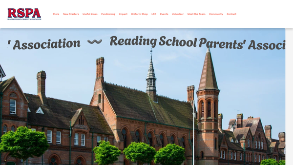 Screenshot of the Reading School Parents' Association website