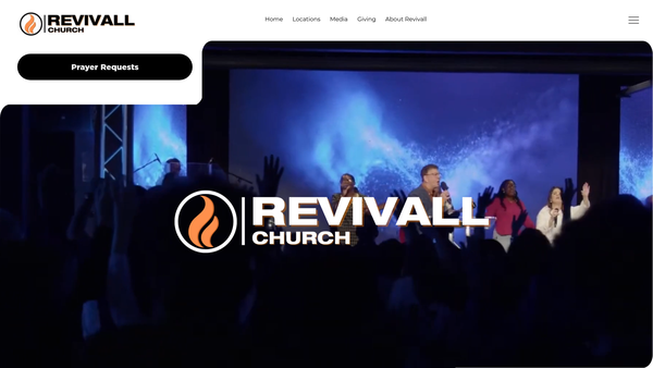 Screenshot of the Revivall website