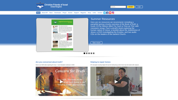Screenshot of the Cfi Charitable Trust website