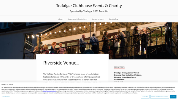 Screenshot of the Trafalgar 2001 Trust Limited website