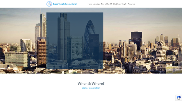 Screenshot of the Grace Temple International website