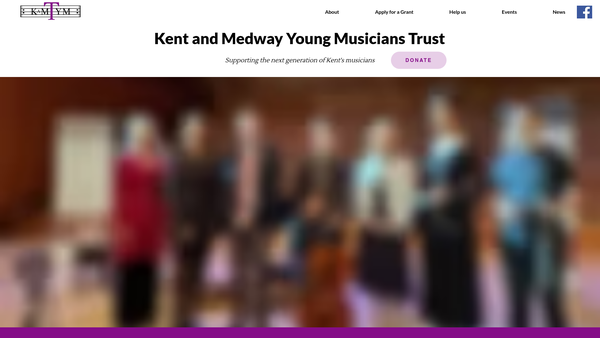 Screenshot of the Kent And Medway Young Musicians Trust website