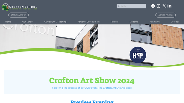 Screenshot of the Crofton Partnership website