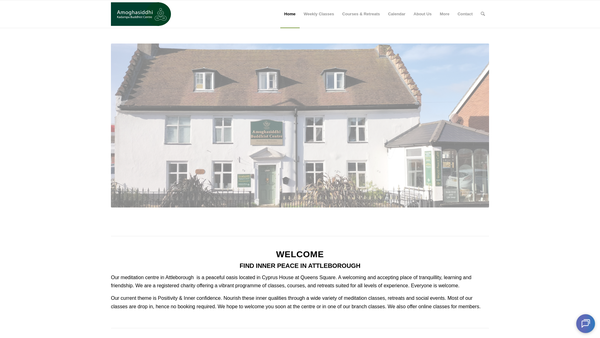 Screenshot of the Amoghasiddhi Buddhist Centre website