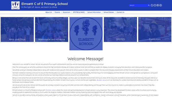 Screenshot of the Friends of Elmsett School website