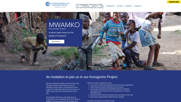 Screenshot of the Commonwealth Housing Trust website