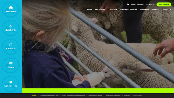 Screenshot of the Friends of Calmore Infant School website