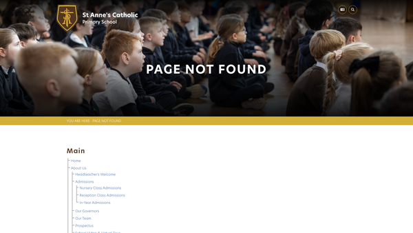 Screenshot of the St Anne's PTA website