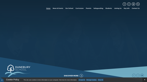 Screenshot of the Test Valley Parent Teacher Association website