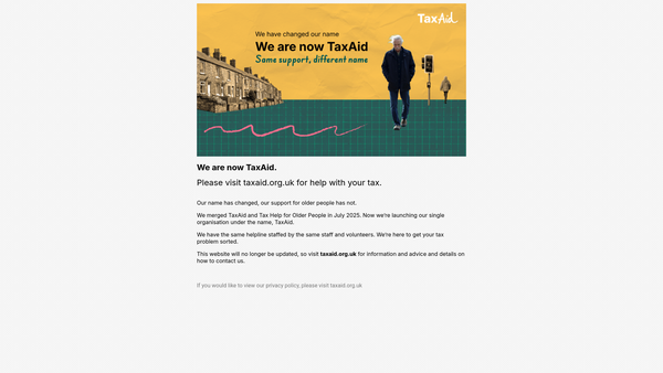 Screenshot of the Tax Volunteers website