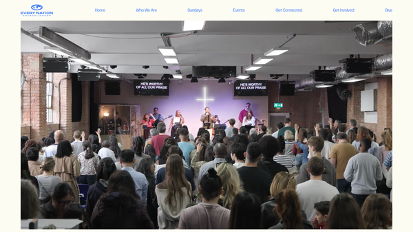 Screenshot of the Every Nation London website