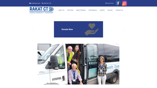 Screenshot of the Rakat Ct Ltd website