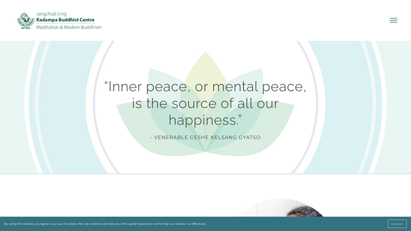 Screenshot of the Jangchub Ling Buddhist Centre website