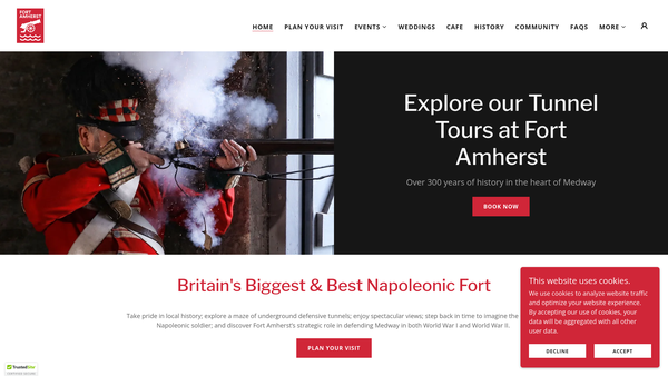 Screenshot of the Fort Amherst Heritage Trust website