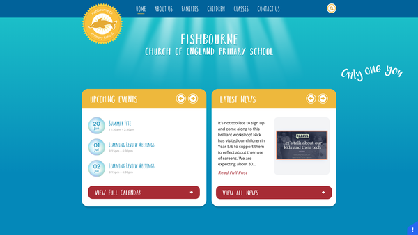 Screenshot of the Friends Of Fishbourne School website