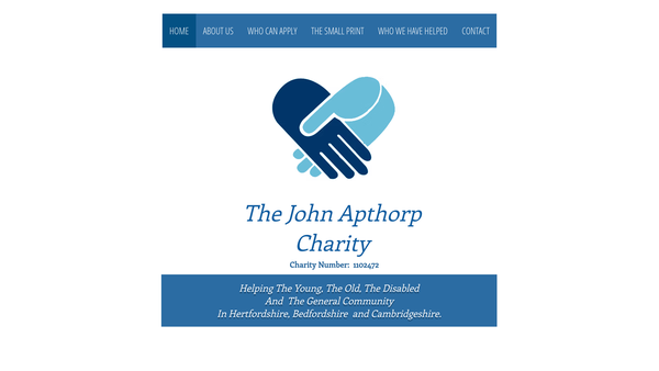 Screenshot of the The John Apthorp Charity website