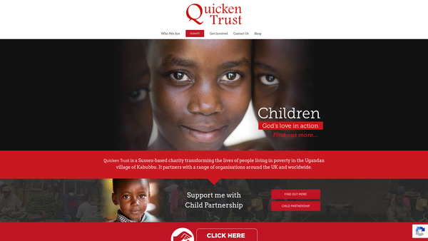 Screenshot of the The Quicken Trust website