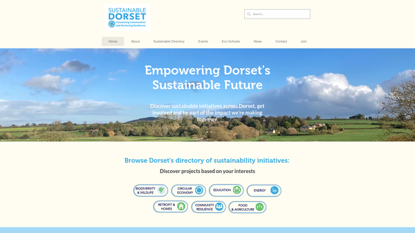 Screenshot of the Sustainable Dorset website