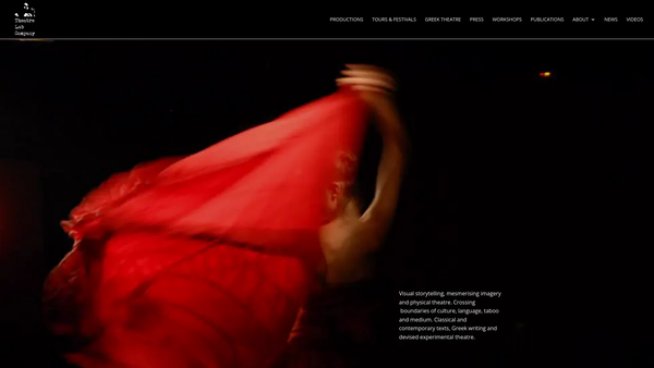 Screenshot of the Theatre Lab Company website