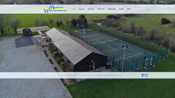 Screenshot of the Mendham And Withersdale Village Hall website