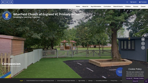 Screenshot of the The Friends Of Whatfield School website