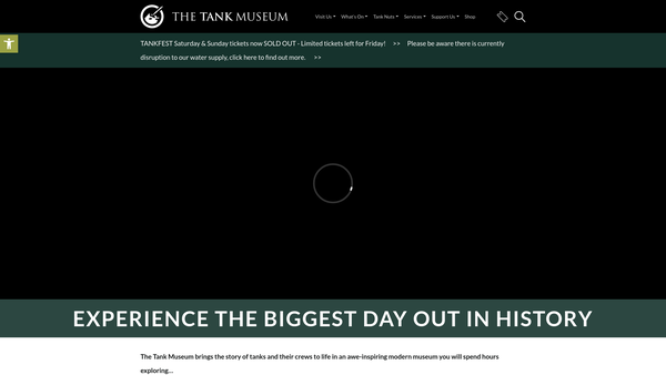 Screenshot of the The Tank Museum Limited website