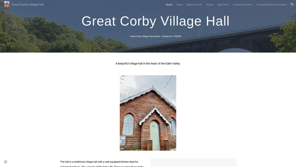 Screenshot of the Great Corby Village Association website