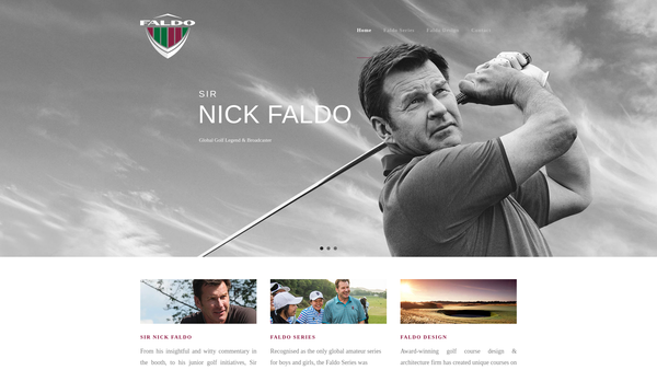 Screenshot of the The Faldo Trust For Tomorrow's Champions website