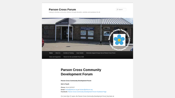 Screenshot of the The Parson Cross Community Development Forum website