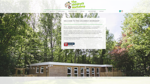 Screenshot of the The Children's Workshop website