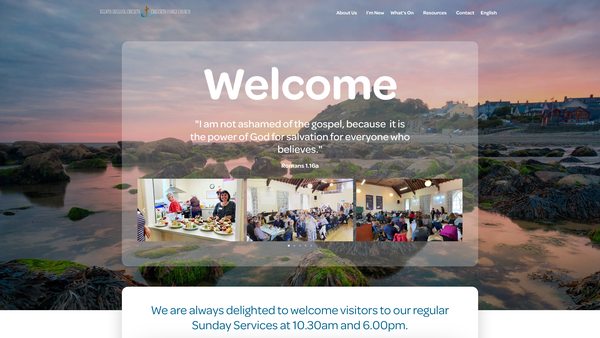 Screenshot of the Criccieth Family Church website