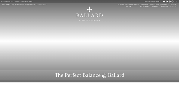 Screenshot of the The Friends Of Ballard School PTA website