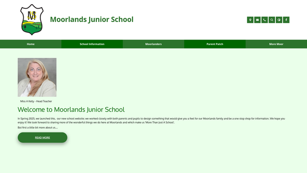 Screenshot of the Friends Of Moorlands Junior School (Sale) website
