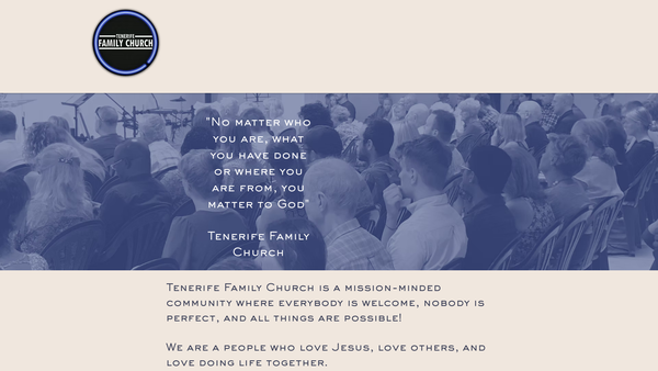 Screenshot of the Tenerife Family Church website
