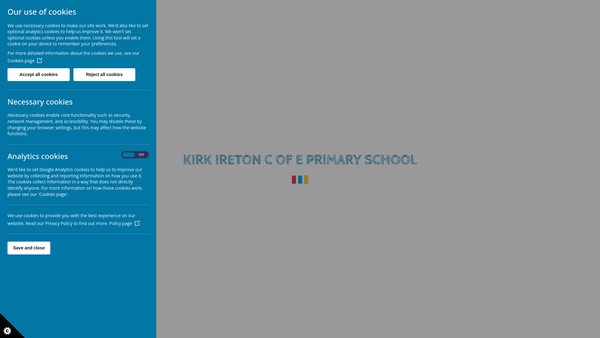 Screenshot of the The Friends Of Kirk Ireton Primary School website
