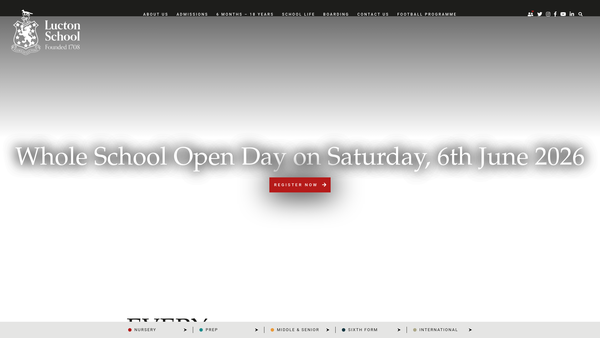 Screenshot of the Friends Of Lucton School website