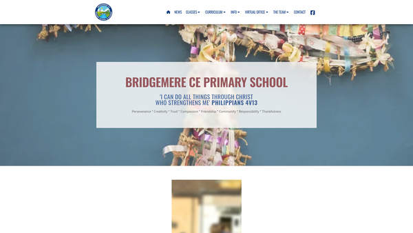 Screenshot of the Friends Of Bridgemere School website