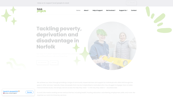 Screenshot of the The Nr5 Project website