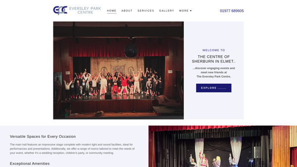 Screenshot of the Eversley Park Centre Committee website