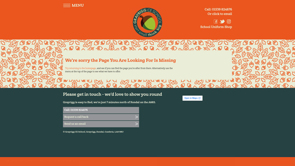 Screenshot of the Friends Of Grayrigg School website