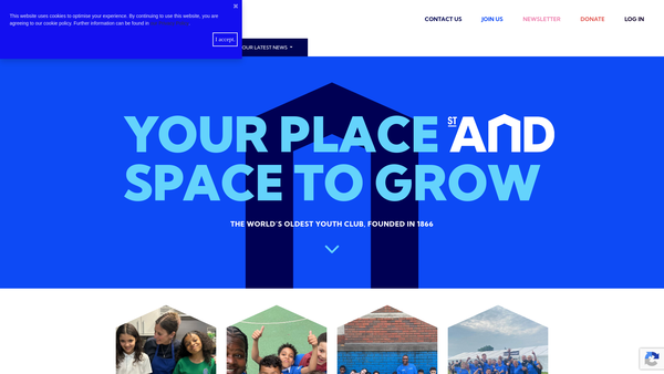 Screenshot of the St Andrew's Club website