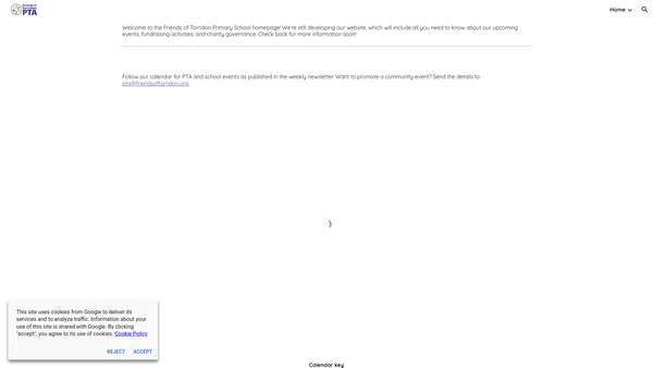 Screenshot of the Friends of Torridon Primary School PTA website