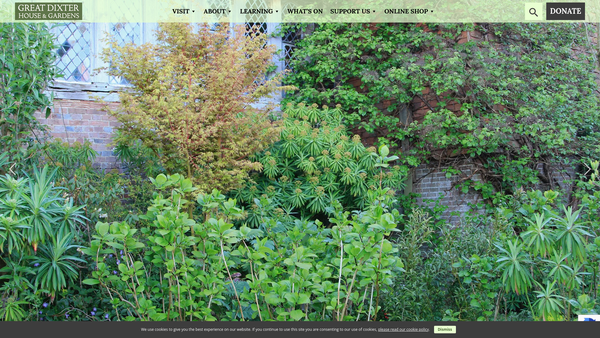 Screenshot of the The Great Dixter Charitable Trust website