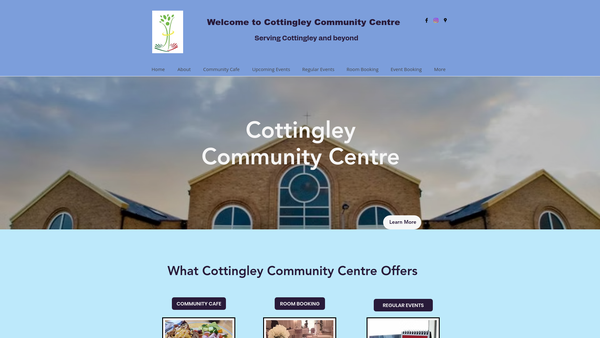 Screenshot of the Cottingley Community Centre website